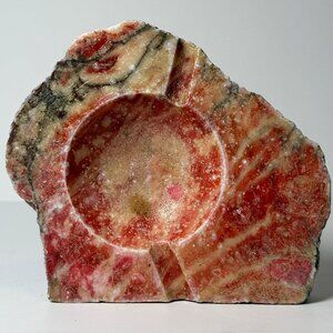 Vintage Alabaster Ashtray - Handcarved in Italy